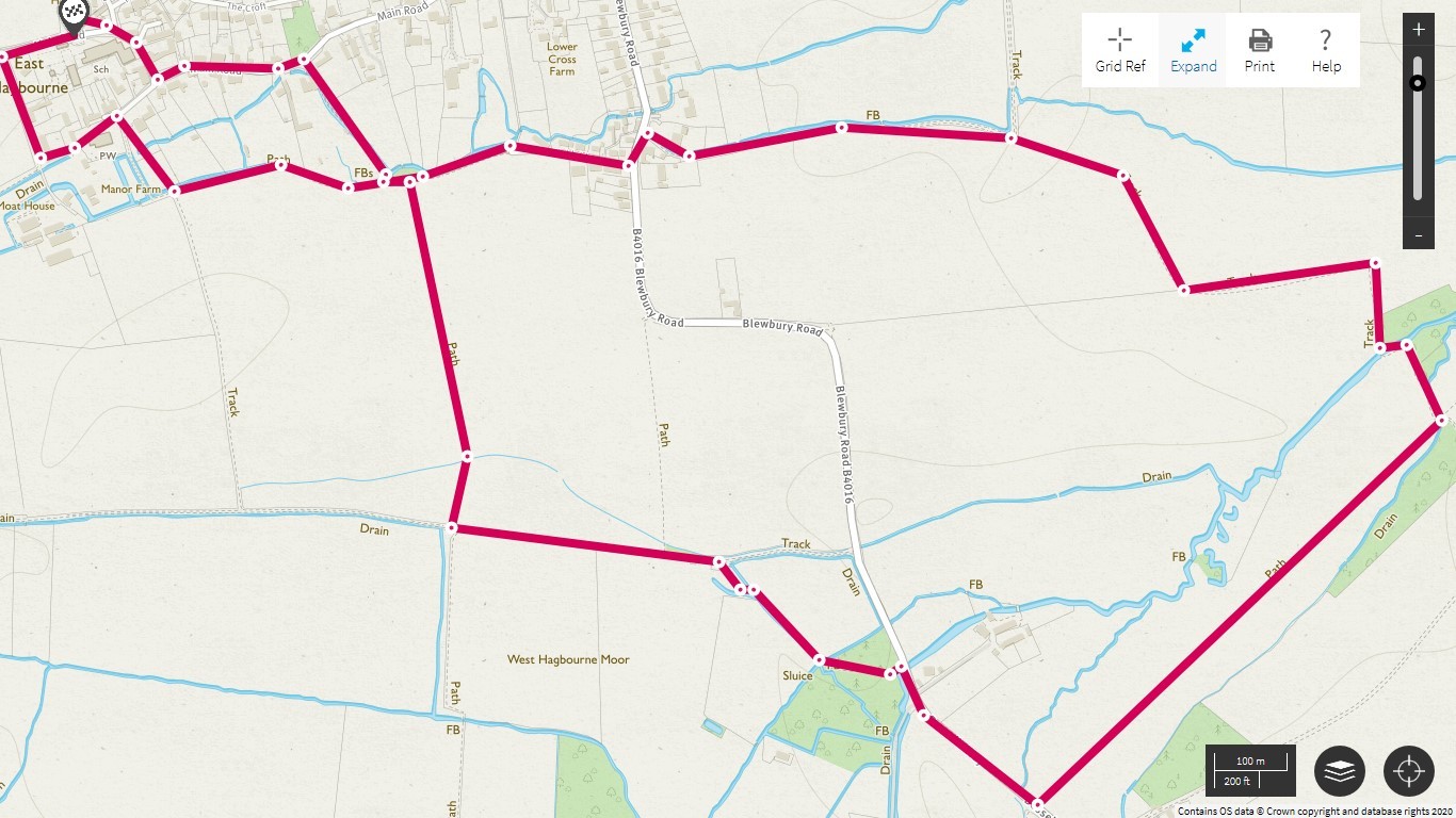 Overview of walking route
