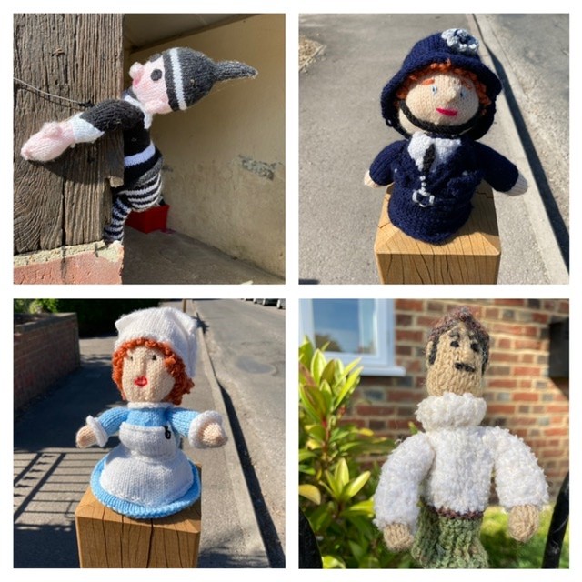 Knitted figures, East Hendred
