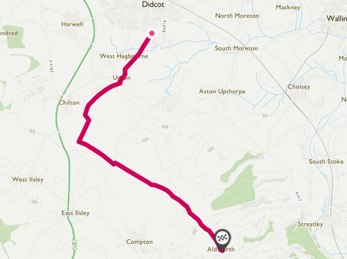 Didcot to Aldworth cycle route
